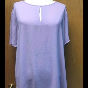 Ann Taylor lilac short sleeve xl blouse